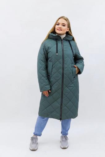 Демисезонная женская куртка осень-весна-еврозима 2810 (Зеленый) - Лазар-Текс