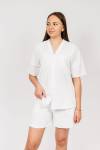 Рубашка женская 0630 (Белый) - Лазар-Текс