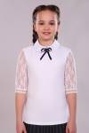 Блузка для девочки Шарлиз Арт. 13237 (Белый) - Лазар-Текс