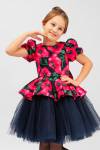 Платье нарядное для девочки SP2010 (Малиновый) - Лазар-Текс