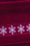 Полотенце махровое Снежинки (Красный) - Лазар-Текс