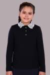 Блузка для девочки Рианна Арт.13180 (Темно-синий, белый) - Лазар-Текс