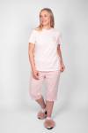 Пижама женская (футболка_капри) 0937 (Розовая полоска) - Лазар-Текс