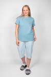 Пижама женская (футболка_капри) 0937 (Голубая полоска) - Лазар-Текс