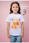 футболка детская с принтом 7448 (Белый) - Лазар-Текс