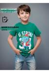 футболка детская с принтом 7444 (Зеленый) - Лазар-Текс