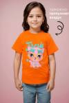 футболка детская с принтом 7447 (Оранжевый) - Лазар-Текс