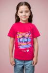 футболка детская с принтом 7448 (Фуксия) - Лазар-Текс