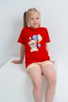 футболка детская с принтом 7448 (Красный) - Лазар-Текс