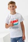 футболка детская с принтом 7444 (Белый) - Лазар-Текс