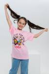 футболка детская с принтом 7449 (Бледно-розовый) - Лазар-Текс