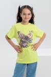 футболка детская с принтом 7449 (Салатовый) - Лазар-Текс