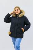 Зимняя женская куртка еврозима-зима 2879 (Черный) (Фото 3)
