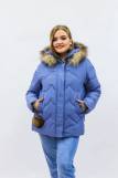 Зимняя женская куртка еврозима-зима 2879 (Голубой) (Фото 3)