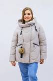 Зимняя женская куртка еврозима-зима 2876 (Бежевый) (Фото 1)