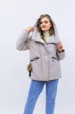 Зимняя женская куртка еврозима-зима 2876 (Бежевый) (Фото 2)