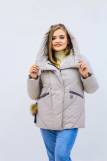 Зимняя женская куртка еврозима-зима 2876 (Бежевый) (Фото 3)
