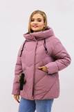 Зимняя женская куртка еврозима-зима 2876 (Розовый) (Фото 1)