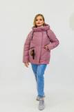Зимняя женская куртка еврозима-зима 2876 (Розовый) (Фото 3)