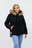 Зимняя женская куртка еврозима-зима 2867 (Черный) (Фото 1)