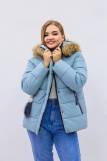 Зимняя женская куртка еврозима-зима 2867 (Бирюзовый) (Фото 1)