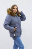 Зимняя женская куртка еврозима-зима 2867 (Серый) (Фото 3)