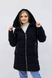 Зимняя женская куртка еврозима-зима 2830 (Черный) (Фото 1)