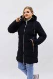 Зимняя женская куртка еврозима-зима 2830 (Черный) (Фото 2)