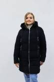 Зимняя женская куртка еврозима-зима 2830 (Черный) (Фото 3)