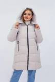 Зимняя женская куртка еврозима-зима 2830 (Бежевый) (Фото 1)