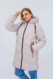 Зимняя женская куртка еврозима-зима 2830 (Бежевый) (Фото 2)