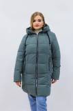 Зимняя женская куртка еврозима-зима 2830 (Бирюзовый) (Фото 1)