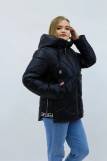 Демисезонная женская куртка осень-весна-еврозима 2811 (Черный) (Фото 3)