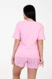 009 Пижама с шортами (Розовый/клетка) (Фото 2)