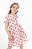 Платье Сочная долька кор. рукав (Розовый) (Фото 2)