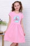 Платье Хвостик короткий рукав детское (Ярко-розовый) (Фото 1)