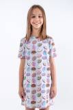 Детская ночная сорочка ПД-020-054 (Серый/пончики) (Фото 3)