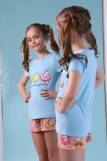 Пижама для девочки Единороги арт.ПД-009-043 (Голубой/бежевый) (Фото 3)