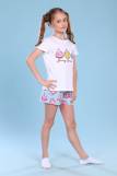 Пижама для девочки Единороги арт.ПД-009-043 (Белый/голубой) (Фото 2)