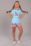 Пижама для девочки Кексы арт. ПД-009-027 (Светло-бирюзовый) (Фото 1)