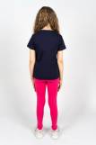 Комплект для девочки 41110 (футболка _лосины) (Т.синий/розовый) (Фото 2)