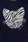 Комплект для девочки 41110 (футболка _лосины) (Т.синий/розовый) (Фото 3)