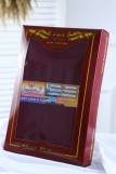 Полотенце САУНА махровое мужское подарочная упаковка (Бордовый) (Фото 2)