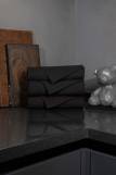 Набор вафельных полотенец 3 шт. 45х70 см (Черный) (Фото 3)