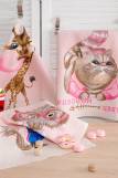 Набор полотенец для кухни Розовый кот (Розовый) (Фото 1)