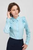 Блузка для девочки длинный рукав SP0222 (Голубой) (Фото 1)