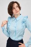 Блузка для девочки длинный рукав SP0222 (Голубой) (Фото 2)