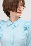 Блузка для девочки длинный рукав SP0222 (Голубой) (Фото 3)