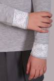 Блузка для девочки Дженифер арт. 13119 (Серый меланж) (Фото 2)