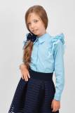 Блузка для девочки длинный рукав SP0422 (Голубой) (Фото 1)
